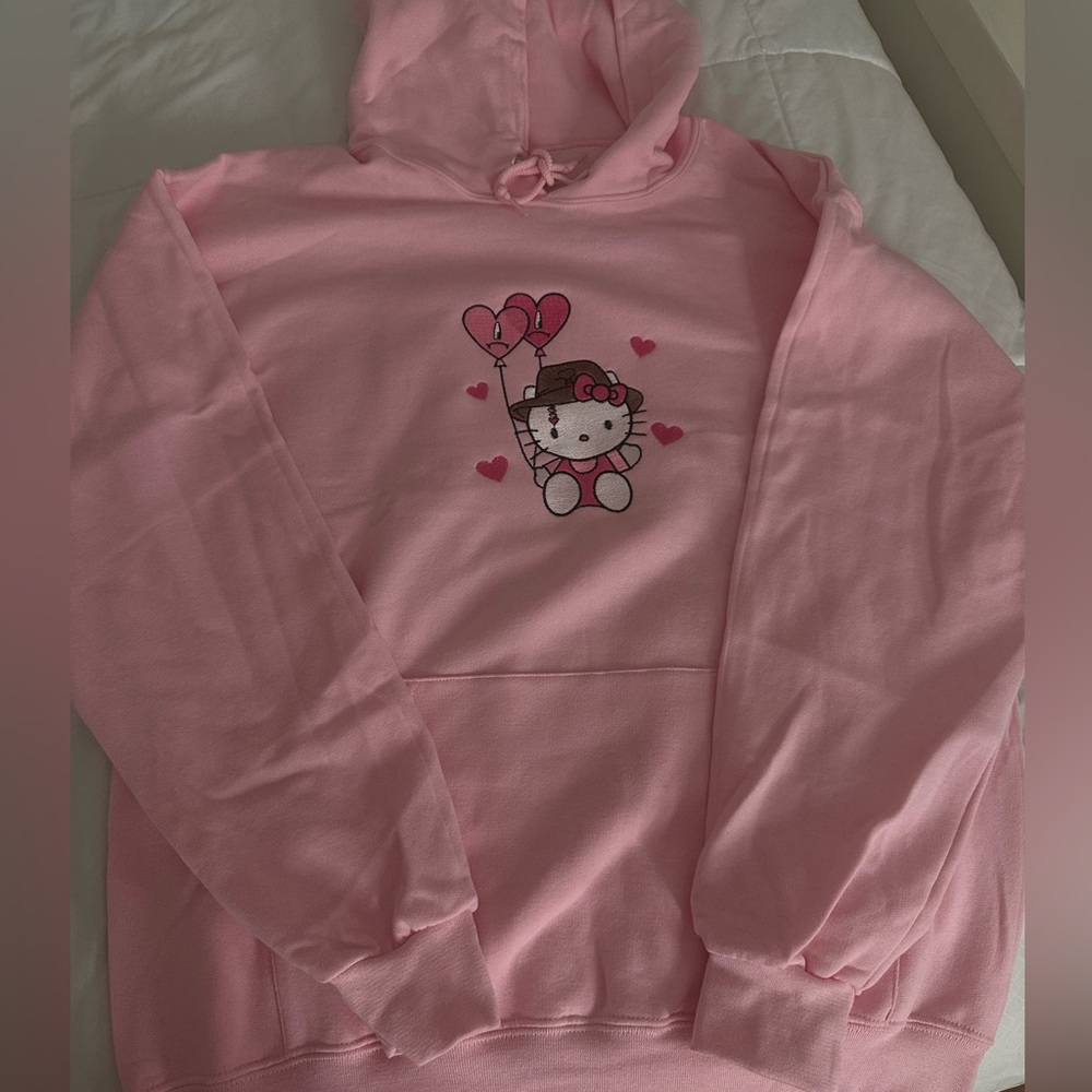 BRAND NEW CUSTOM LARGE hello kitty hoodie.